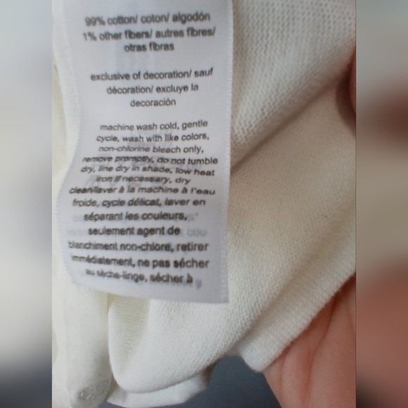 Tommy Hilfiger Cream Polka Dot V-neck Sweater Womens XL - Picture 6 of 8